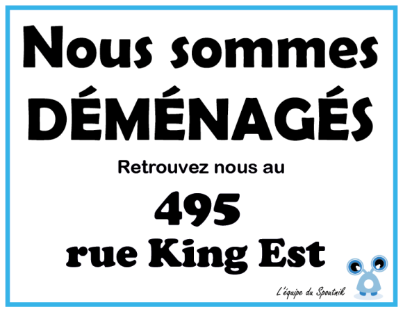 Nouvelle Adresse !