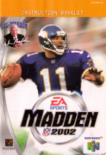MADDEN NFL 2002 - NINTENDO 64 - INSTRUCTION BOOKLET ONLY