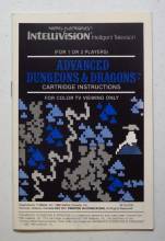 ADVANCED DUNGEONS & DRAGONS - INTELLIVISION - GAME MANUAL ONLY