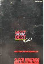 BEST OF THE BEST CHAMPIONSHIP KARATE - SUPER NINTENDO - GAME MANUAL ONLY