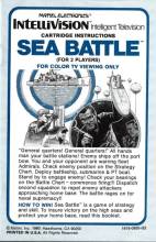 SEA BATTLE - INTELLIVISION - GAME MANUAL ONLY