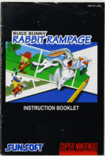 BUGS BUNNY RABBIT RAMPAGE - SUPER NINTENDO - GAME MANUAL SEULEMENT