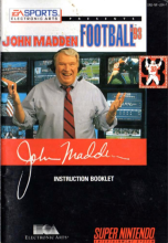 JOHN MADDEN FOOTBALL '93 - SUPER NINTENDO - MANUEL SEULEMENT