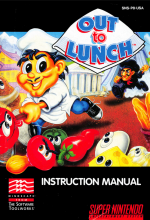 OUT TO LUNCH - SUPER NINTENDO - GAME MANUAL ONLY