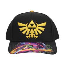 BLACK CAP WITH THE HYRULE CREST AND LINK