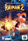 RAYMAN 2 THE GREAT ESCAPE - NINTENDO 64 - INSTRUCTION BOOKLET ONLY