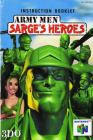 ARMY MAN SARGE'S HEROES - NINTENDO 64 - INSTRUCTION BOOKLET ONLY