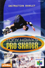 TONY HAWK'S PRO SKATER - NINTENDO 64 - INSTRUCTION BOOKLET ONLY