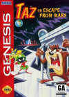 TAZ IN ESCAPE FROM MARS - GAME ART, CASE AND MANUAL ONLY - SEGA GENESIS