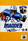 MADDEN NFL 2001 - NINTENDO 64 - INSTRUCTION BOOKLET ONLY