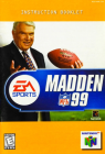 MADDEN NFL 99 - NINTENDO 64 - INSTRUCTION BOOKLET ONLY
